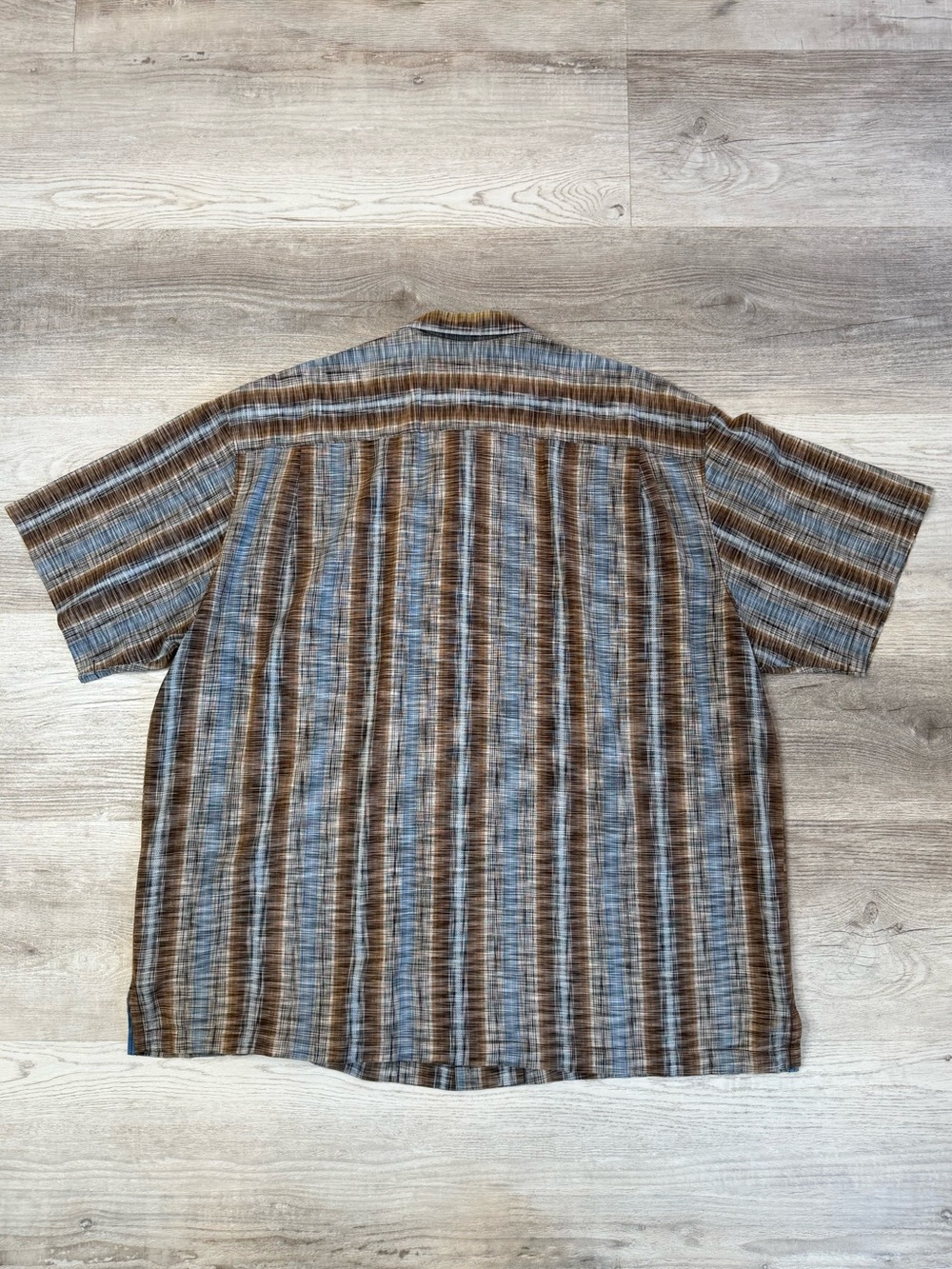 Tommy Bahama Striped Short Sleeve Silk Cotton Blend Camp Shirt Men’s XXL - Picture 7 of 11